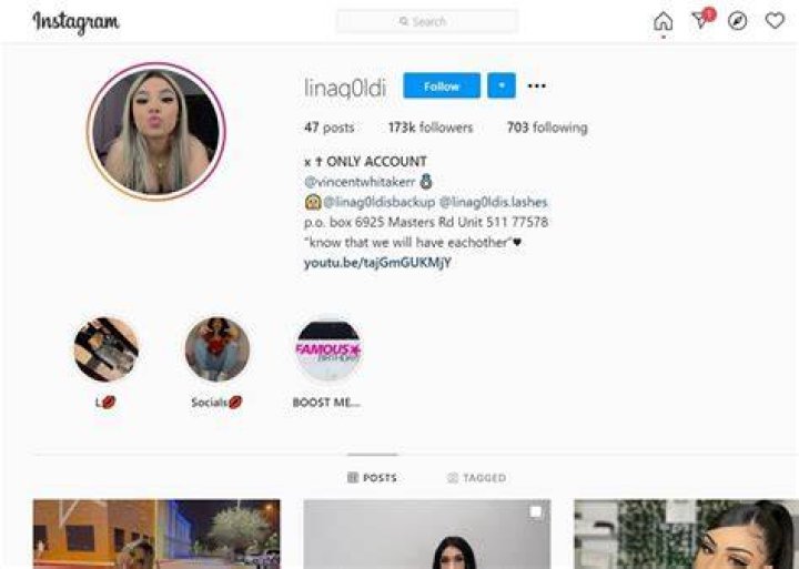 Lina Goldi is a Instagram star with over 173K followers as of February 2021